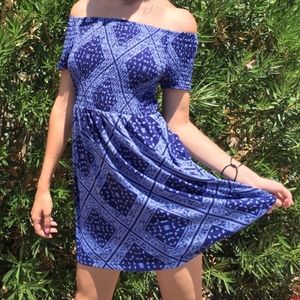 No Boundaries Bandana Print Mini Dress